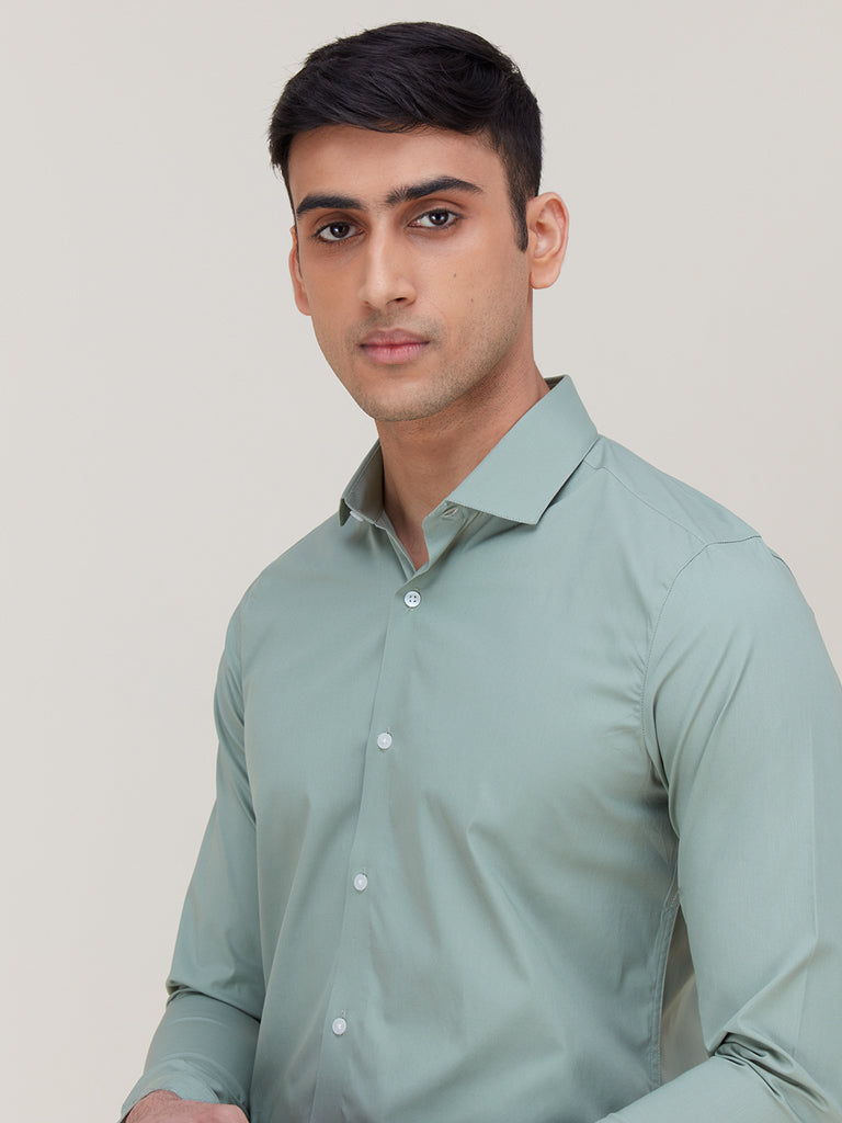 WES Formals Sage Ultra Slim-Fit Shirt ...